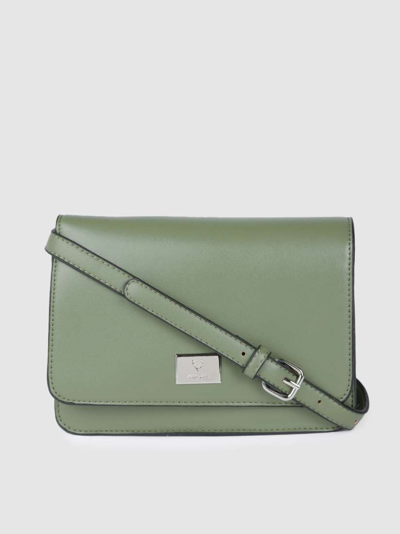 Buy Allen Solly Olive Green Solid Sling Bag Handbags for Women 20295232 Myntra