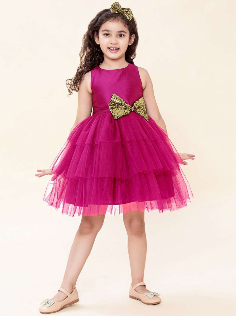 Fuchsia and gold dress 2025