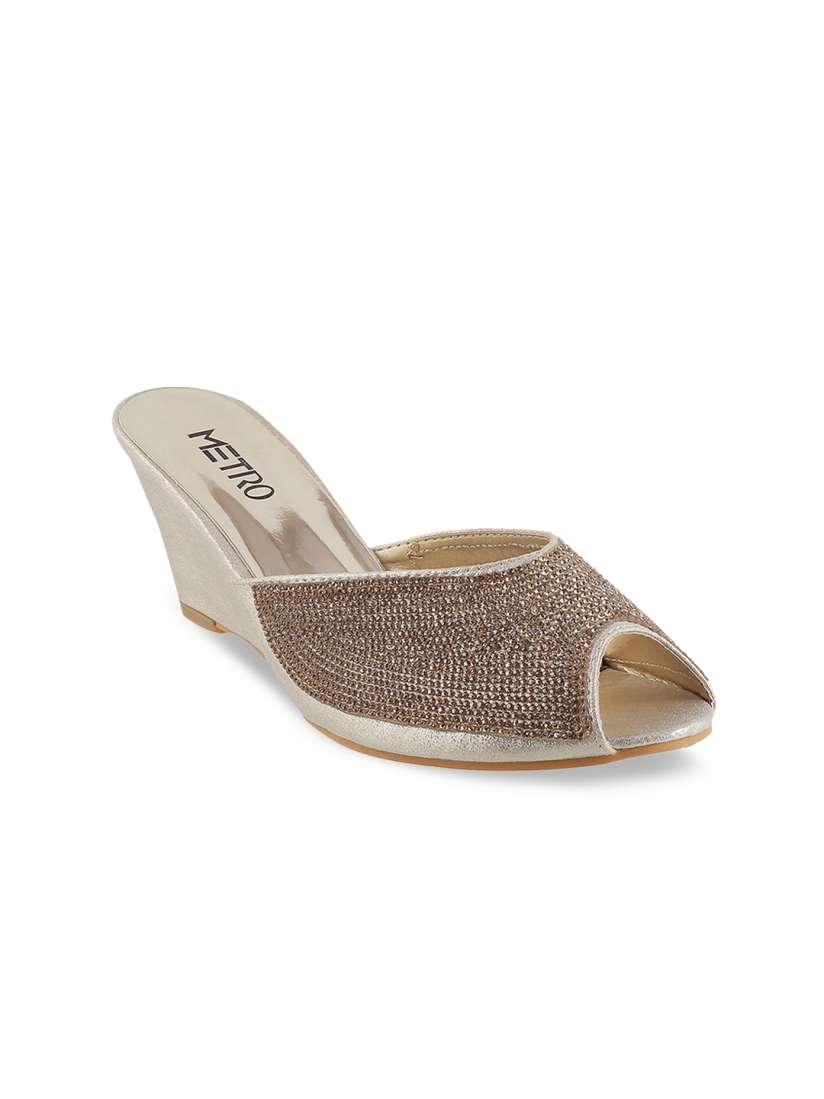 Golden heels myntra on sale