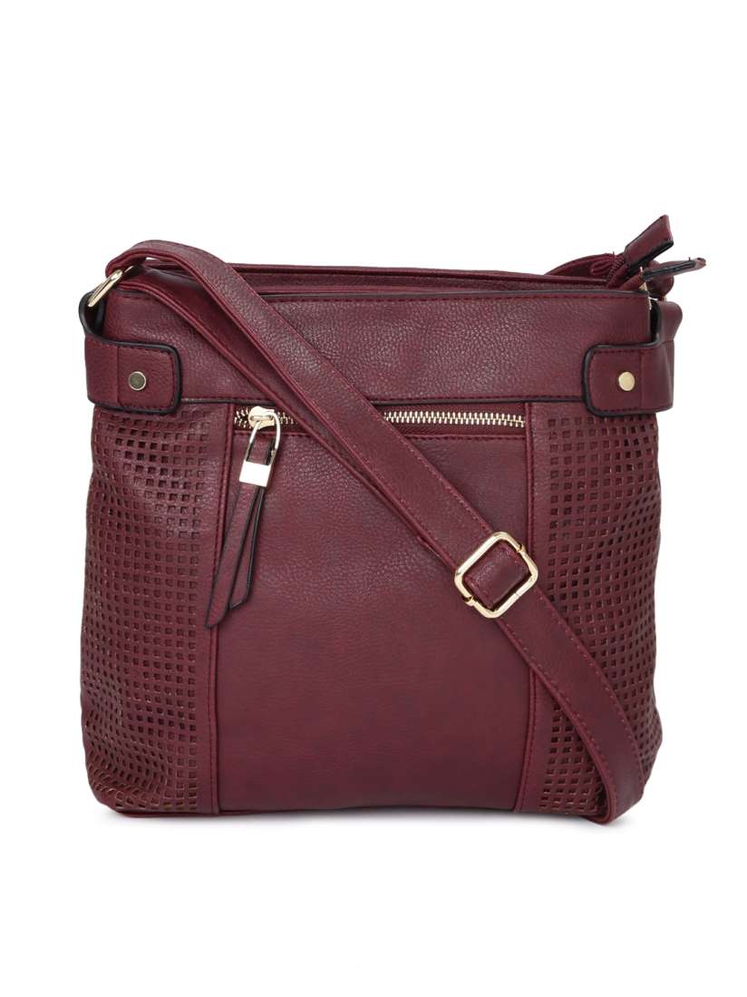 Buy DressBerry Burgundy Solid Sling Bag Handbags for Women 2033594 Myntra