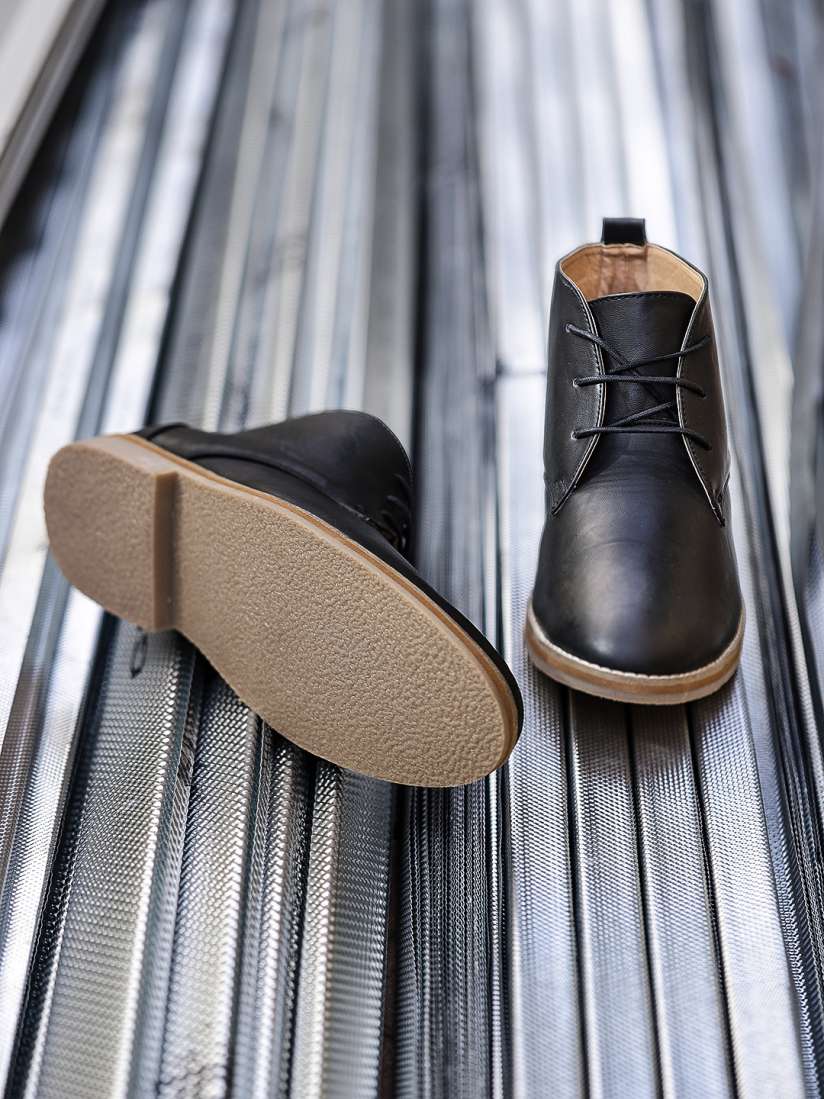 Buy Roadster Men Black Solid Mid Top Flat Boots Boots for Men 2033803 Myntra
