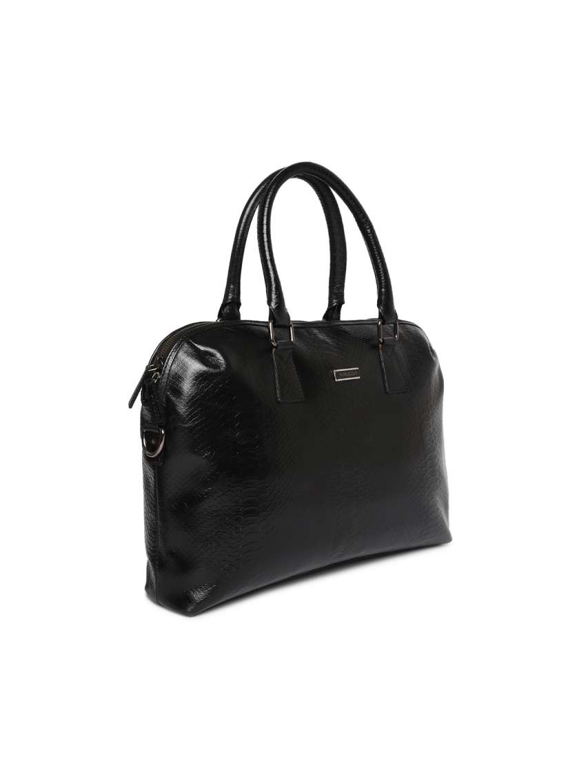 Buy Ruosh Men Black NEWJERSY Handcrafted Genuine Leather Textured Laptop Bag Laptop Bag for Men 2033806 Myntra