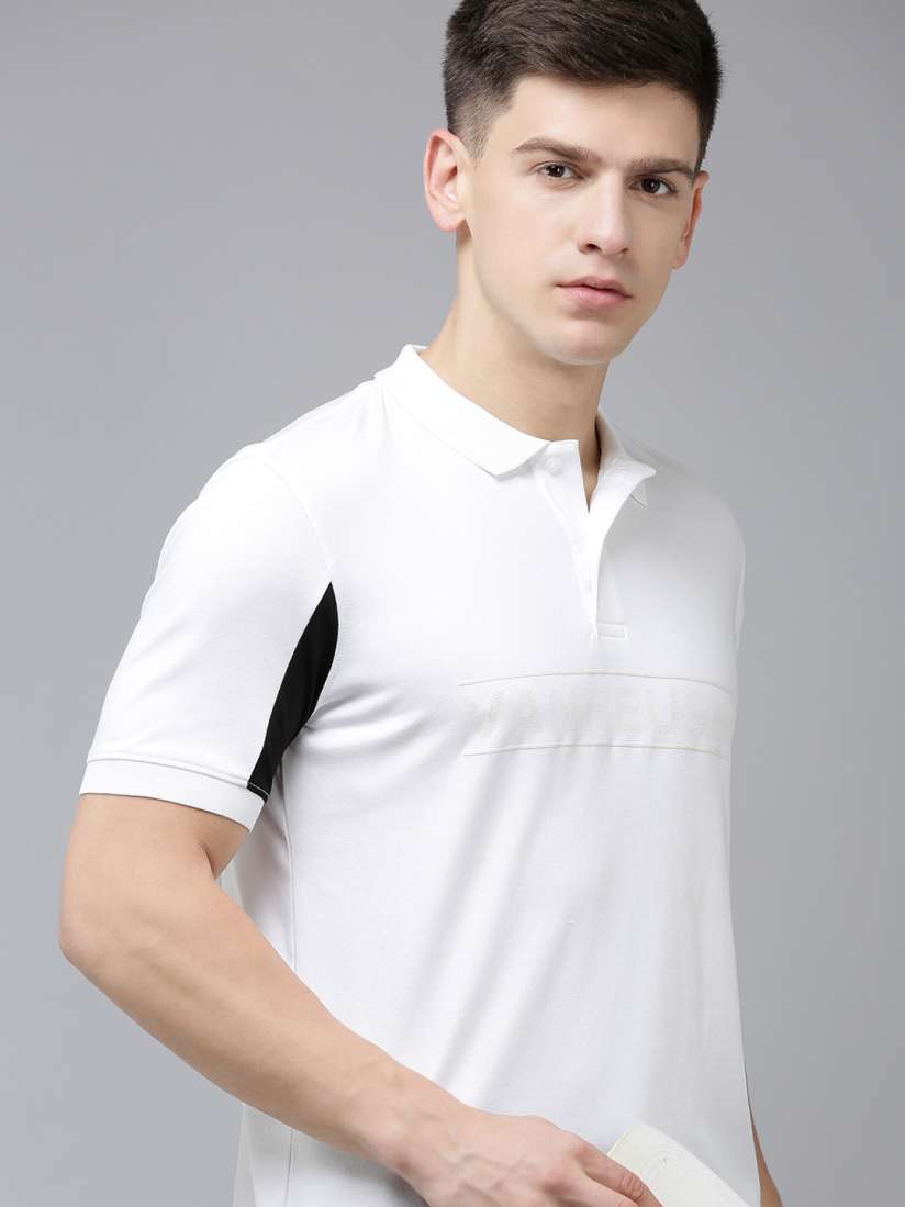 Buy Van Heusen Brand Logo Printed Polo Collar Golf T shirt Tshirts for Men 20343860 Myntra