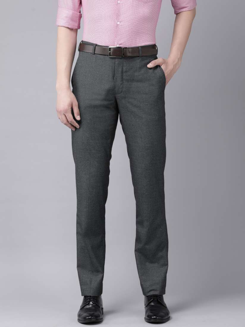 Buy Park Avenue Men Solid Mid Rise Smart Fit Formal Trousers Trousers for Men 20344044 Myntra