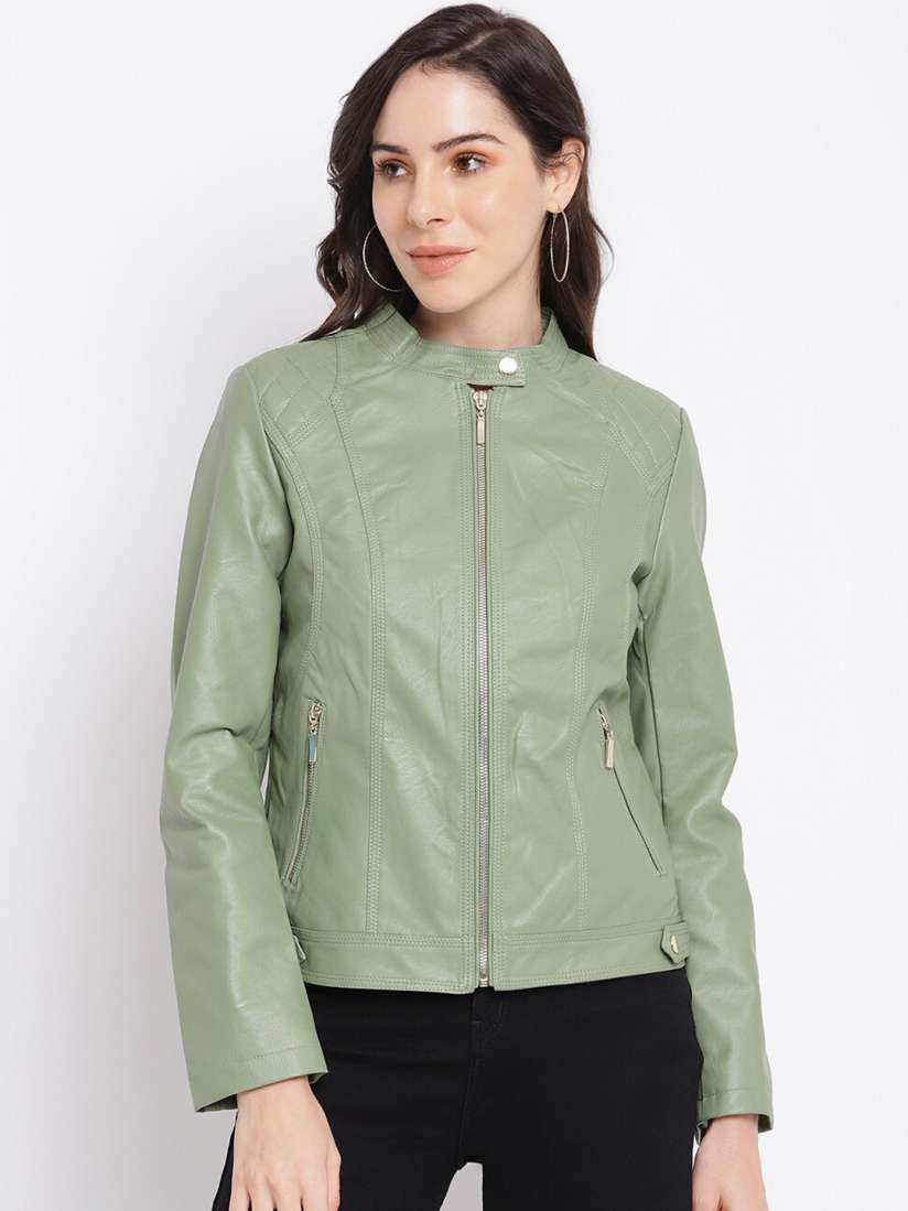 Myntra leather jackets for womens online