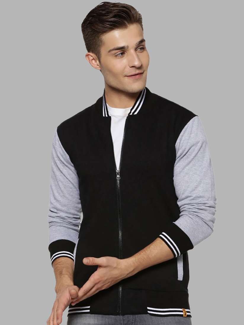 Buy Campus Sutra Men Black Grey Colourblocked Windcheater Outdoor Varsity Jacket Jackets for Men 20350486 Myntra