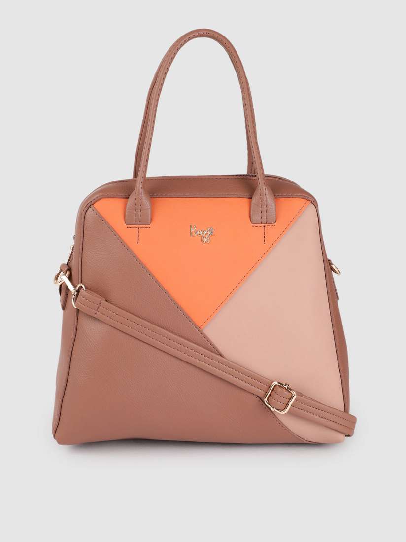 Buy Baggit Brown Beige Colourblocked Handheld Bag Handbags for Women 20354768 Myntra