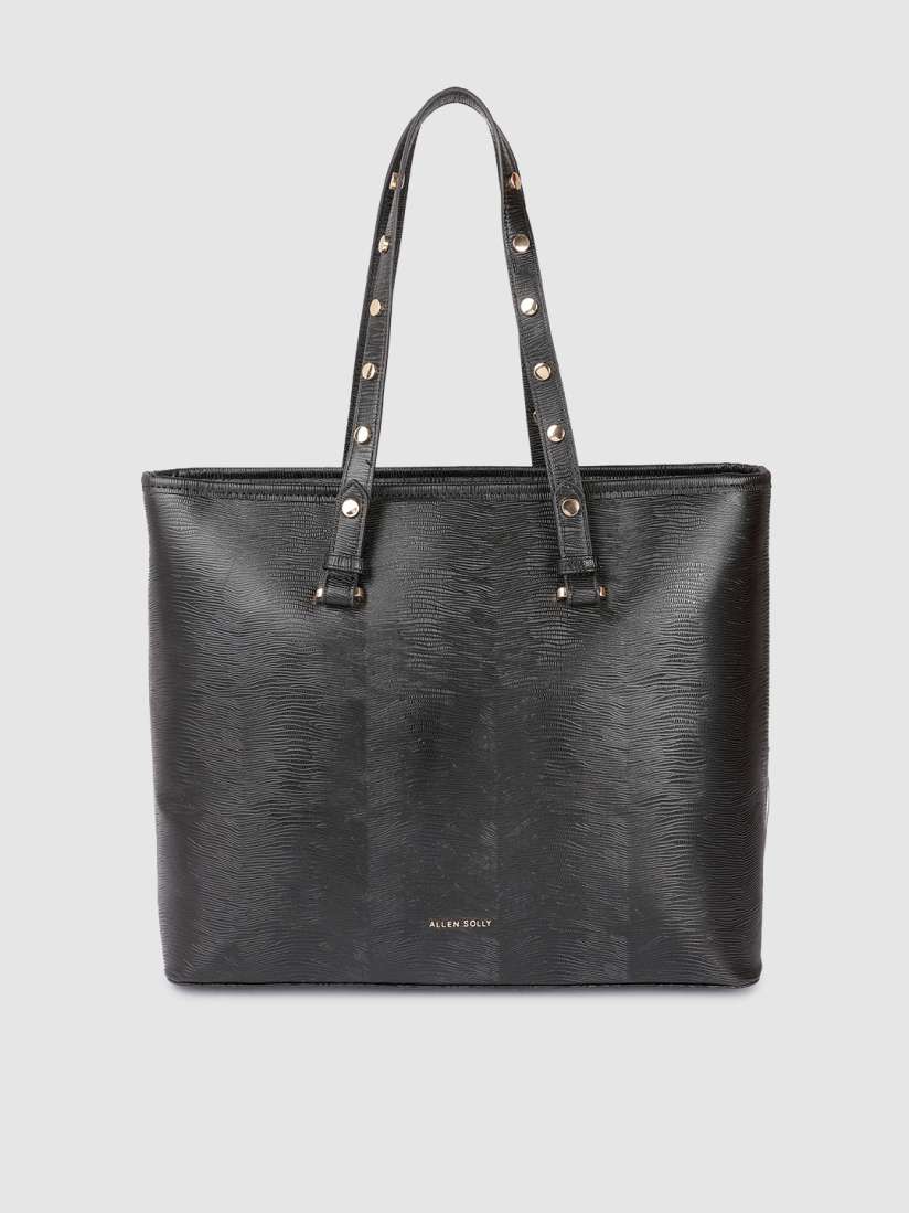 Buy Allen Solly Black Solid Structured Shoulder Bag Handbags for Women 20358182 Myntra