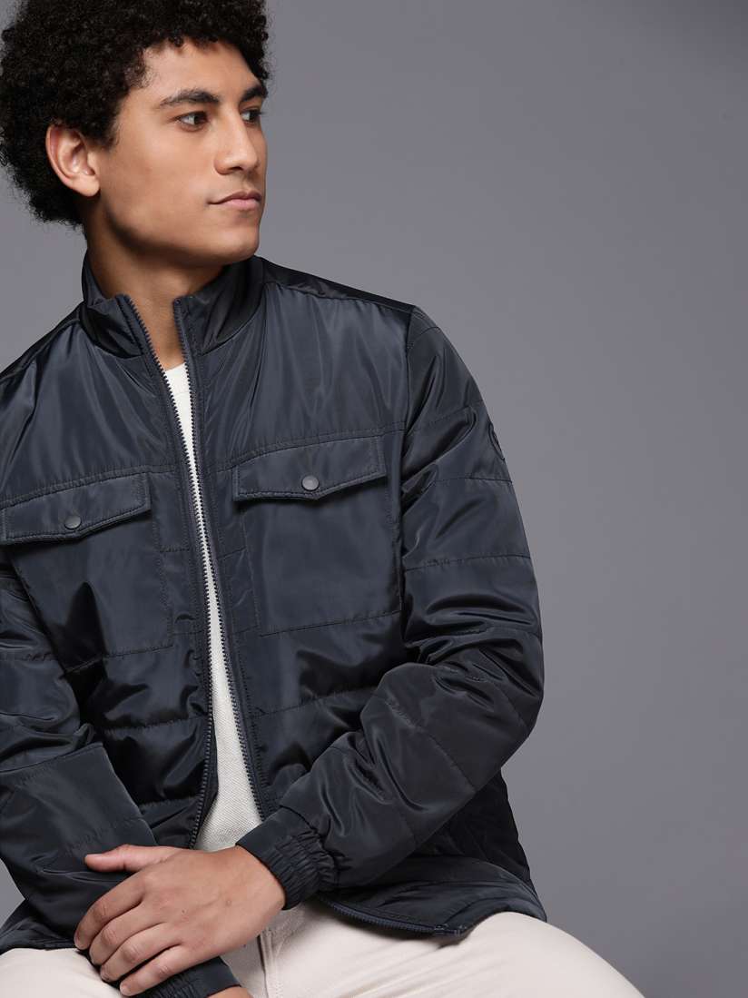Allen solly leather jacket on sale