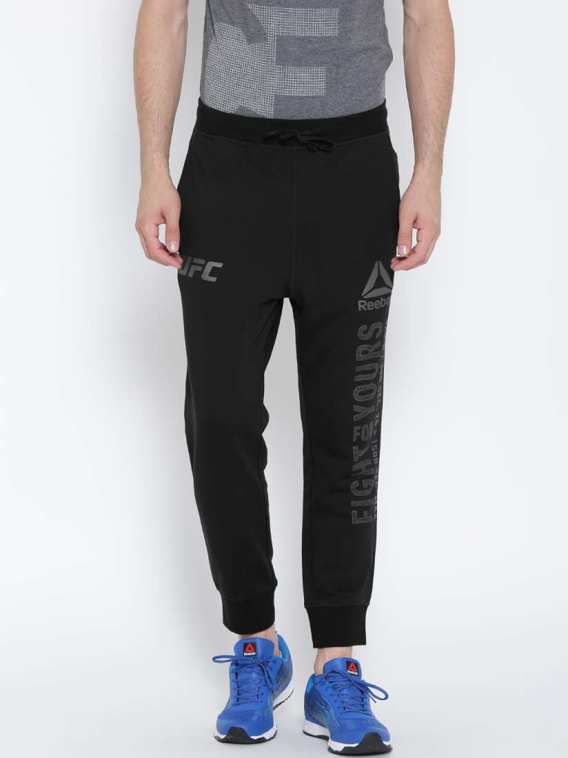 Buy Reebok Black UFC FG Printed Joggers Track Pants for Men 2036325 Myntra