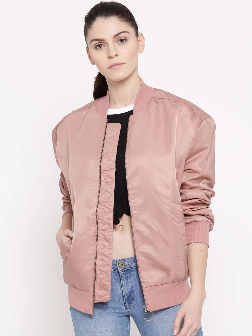 Dusty pink bomber jacket store