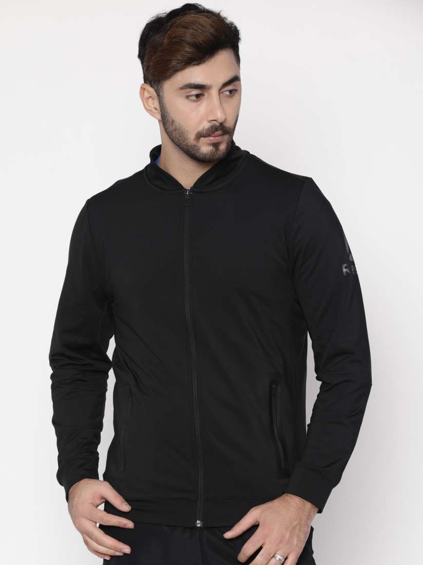 Buy Reebok Men Black Solid HEXAWARM TRACK Sporty Jacket Jackets for Men 2036424 Myntra