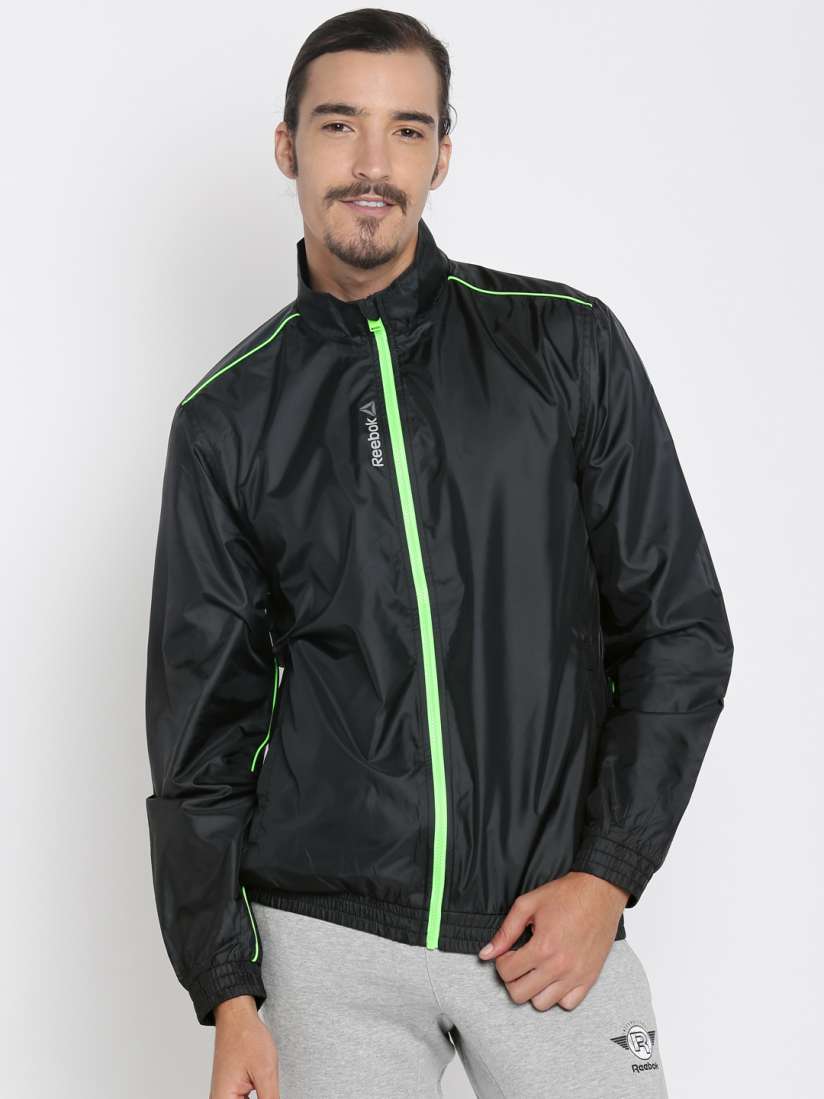 Buy Reebok Men Black Solid WINDCHEATER Sporty Jacket Jackets for Men 2036469 Myntra