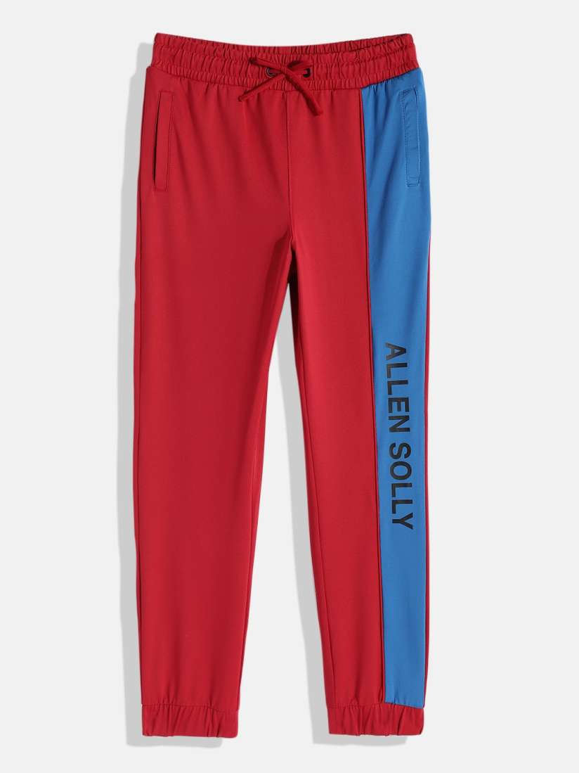 Buy Allen Solly Junior Boys Red Striped Joggers Track Pants for Boys 20368404 Myntra
