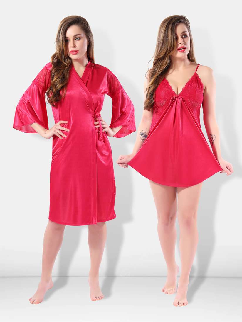 Myntra satin nighty clearance