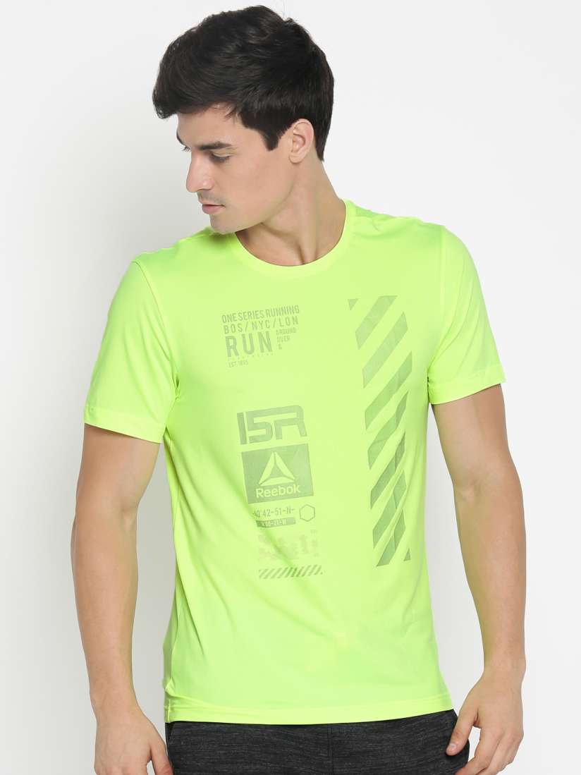 Buy Reebok Men Lime Green Printed OSR REFLECT T shirt Tshirts for Men 2037186 Myntra