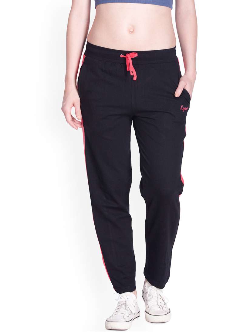 Buy LYRA Black Track Pants Track Pants for Women 2037771 Myntra