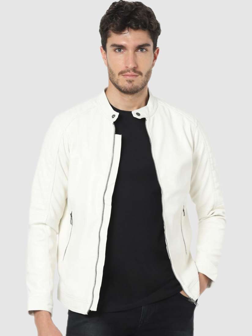 Celio white jacket hot sale