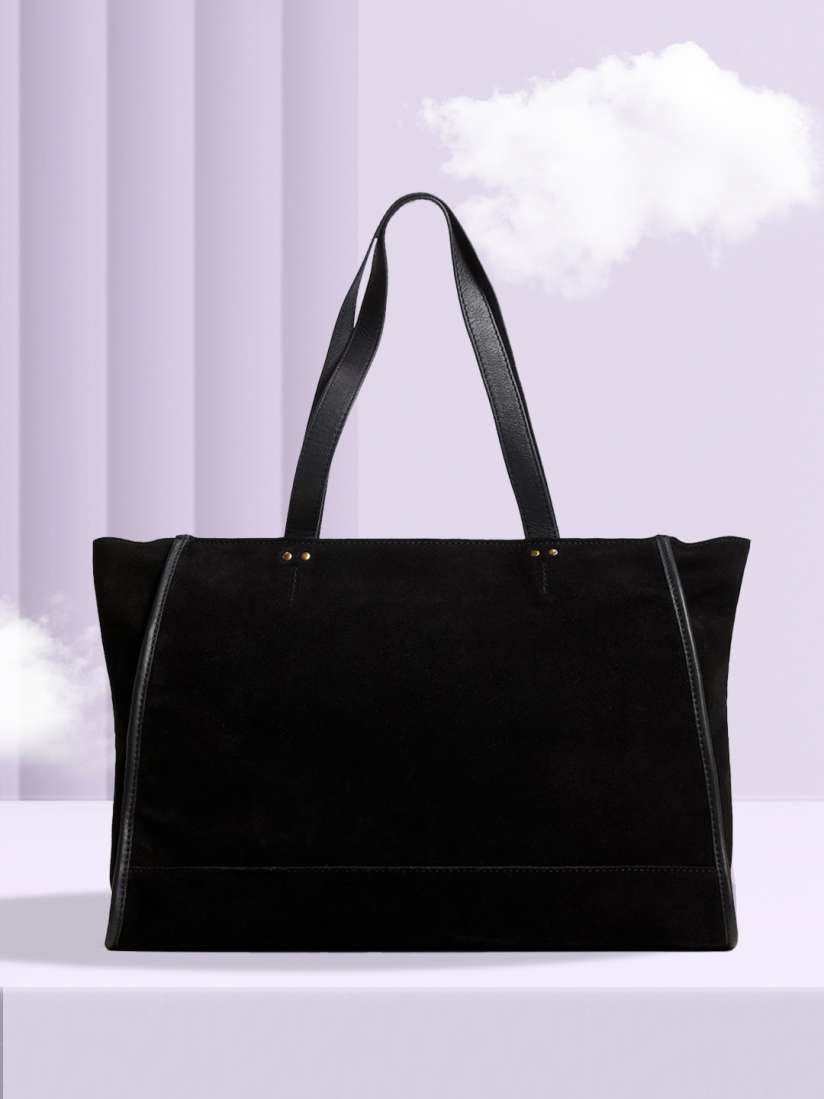 Buy MANGO Women Black Solid Leather Structured Shoulder Bag Handbags for Women 20379442 Myntra