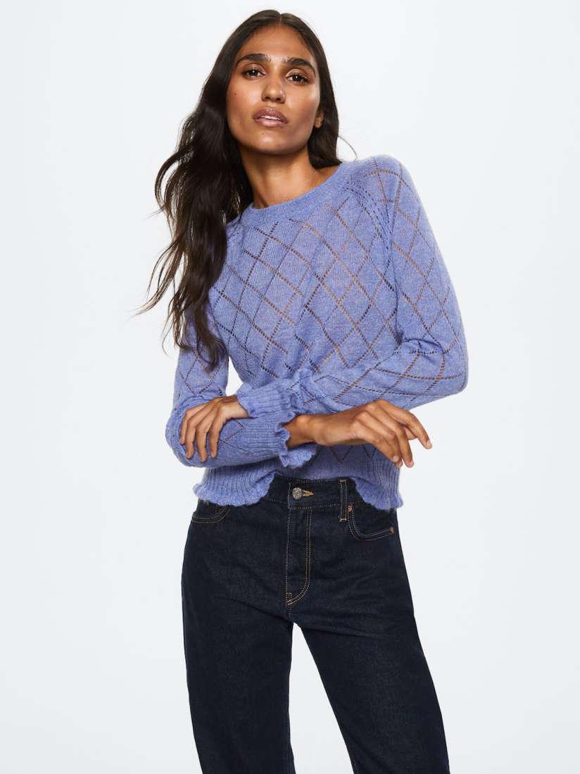 Mango open knit sweater on sale