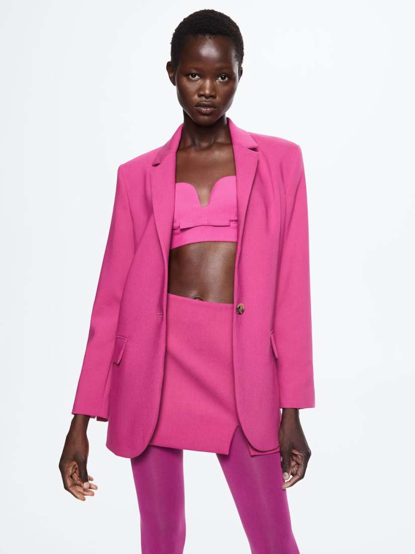 Mango pink blazer new arrivals