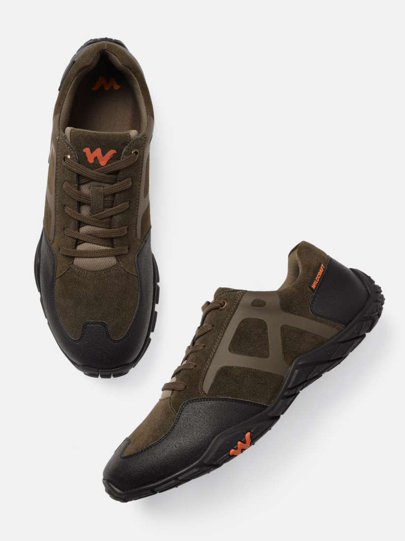 Buy Wildcraft Men Olive Green Duston Leather Outdoor Shoes Casual Shoes for Men 20384796 Myntra