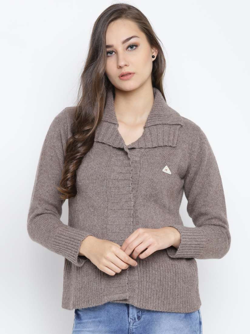 Buy Monte Carlo Women Beige Solid Cardigan Sweaters for Women 2038742 Myntra