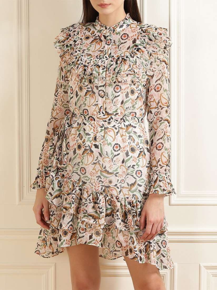 Ted baker cream floral dress cheap