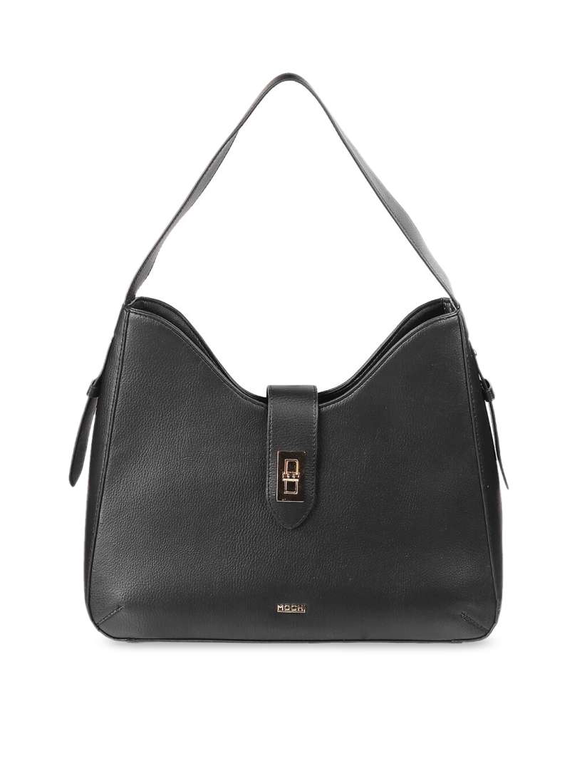 Buy Mochi Black Structured Hobo Bag with Fringed Handbags for Women 20396692 Myntra