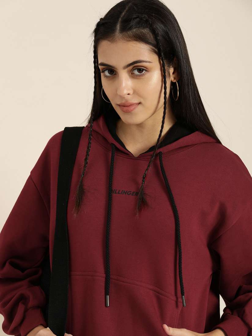 Womens maroon hoodie on sale