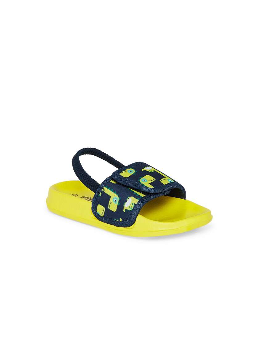 Buy Pantaloons Junior Boys Yellow Blue Printed Sliders Flip Flops for Boys 20398866 Myntra
