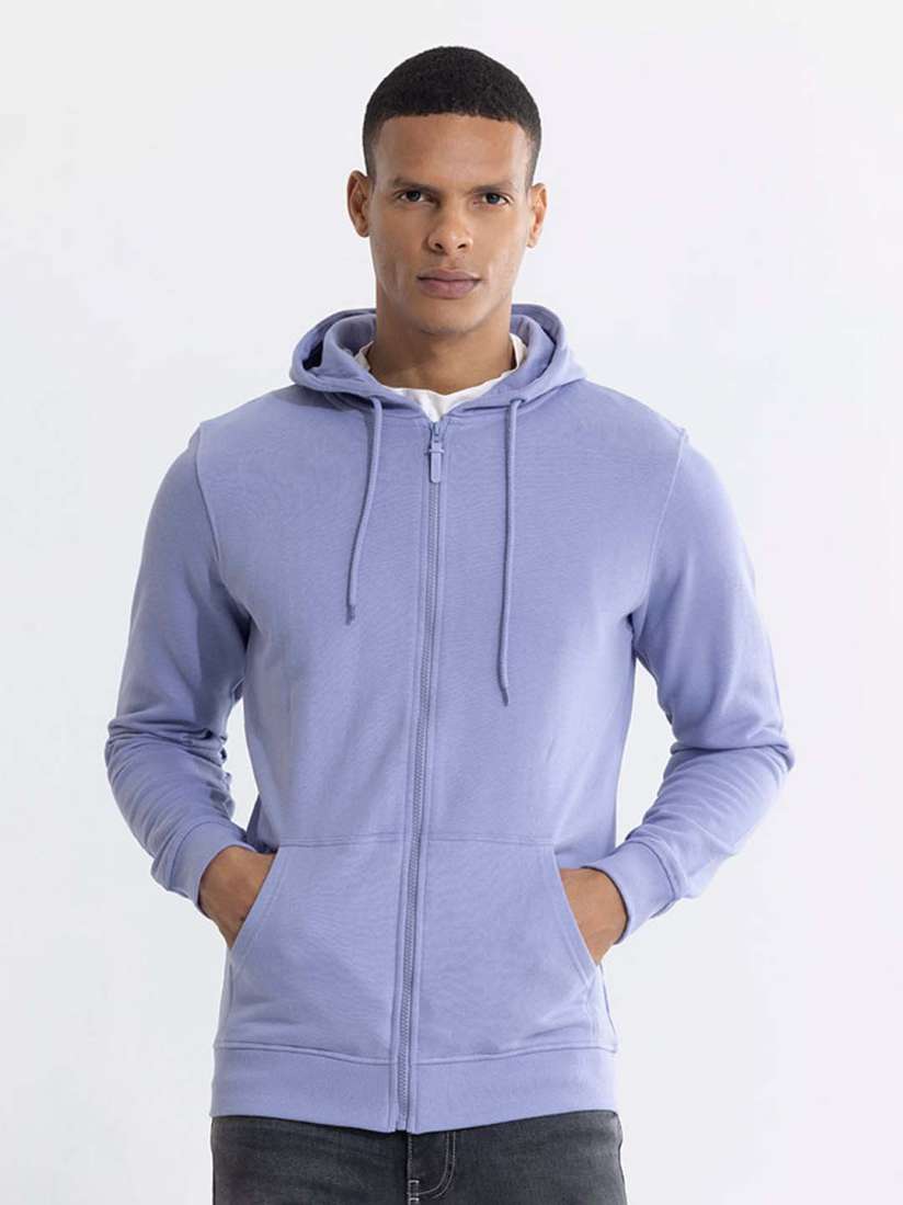 Buy Snitch Men Purple Solid Hooded Sweatshirt Sweatshirts for Men 20402514 Myntra