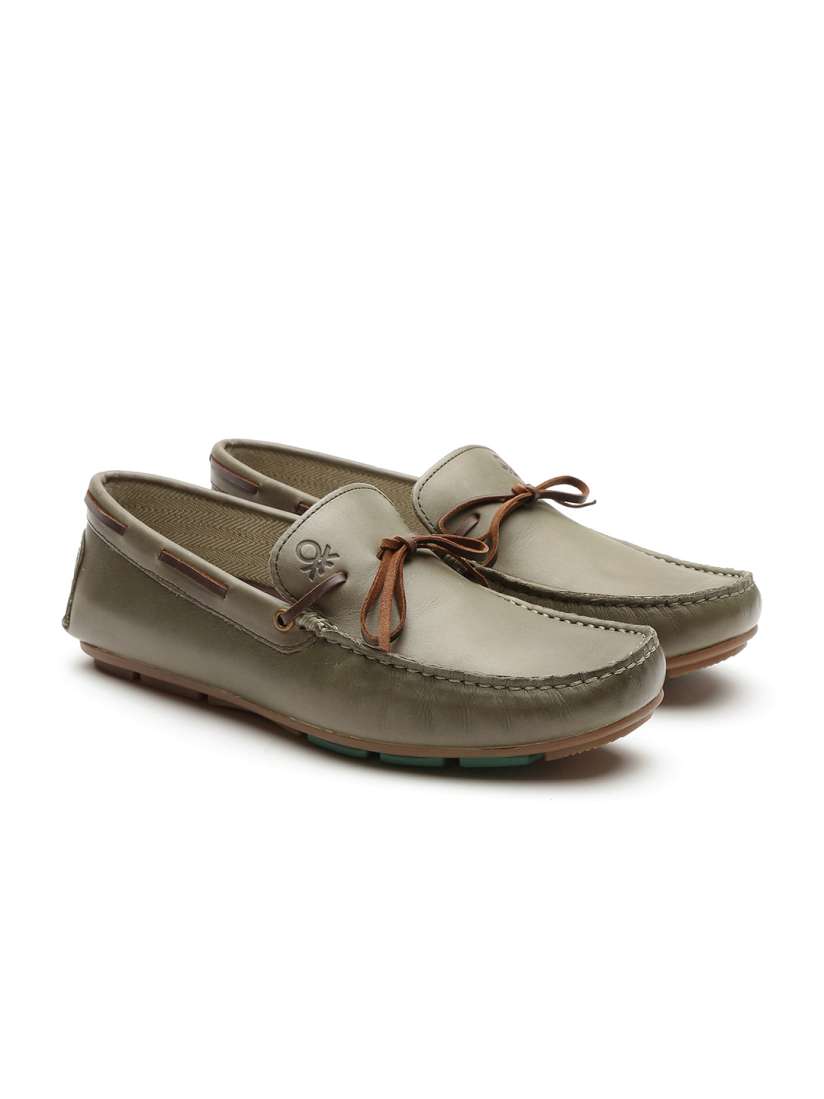 United colors of benetton men's leather loafers and moccasins sales