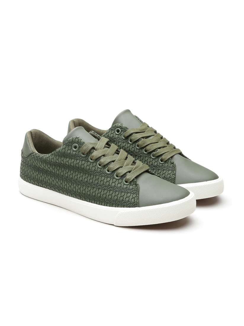 United colors of benetton olive green sneakers top