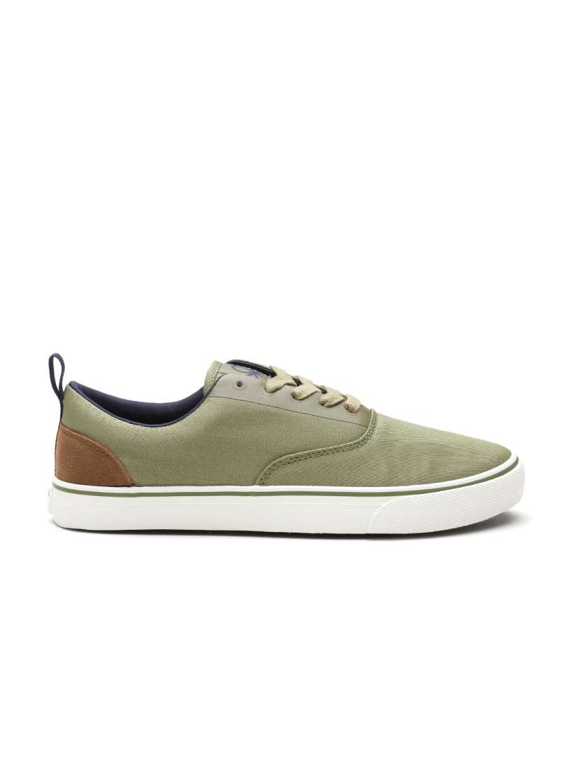 United colors of benetton olive green sneakers outlet