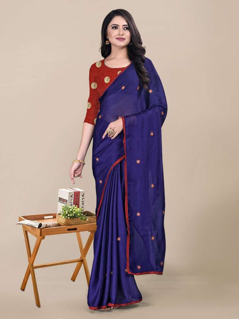Chiffon saree in myntra sale