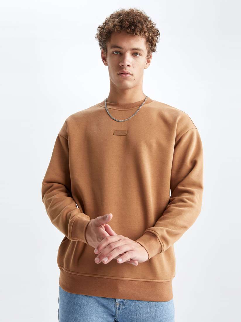 Buy DeFacto Men Brown Sweatshirt Sweatshirts for Men 20405522 Myntra