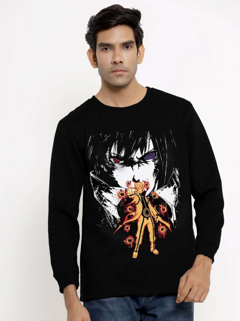 Buy COMICSENSE Men Black Printed Polyester Sweatshirt Sweatshirts for Men 20408434 Myntra