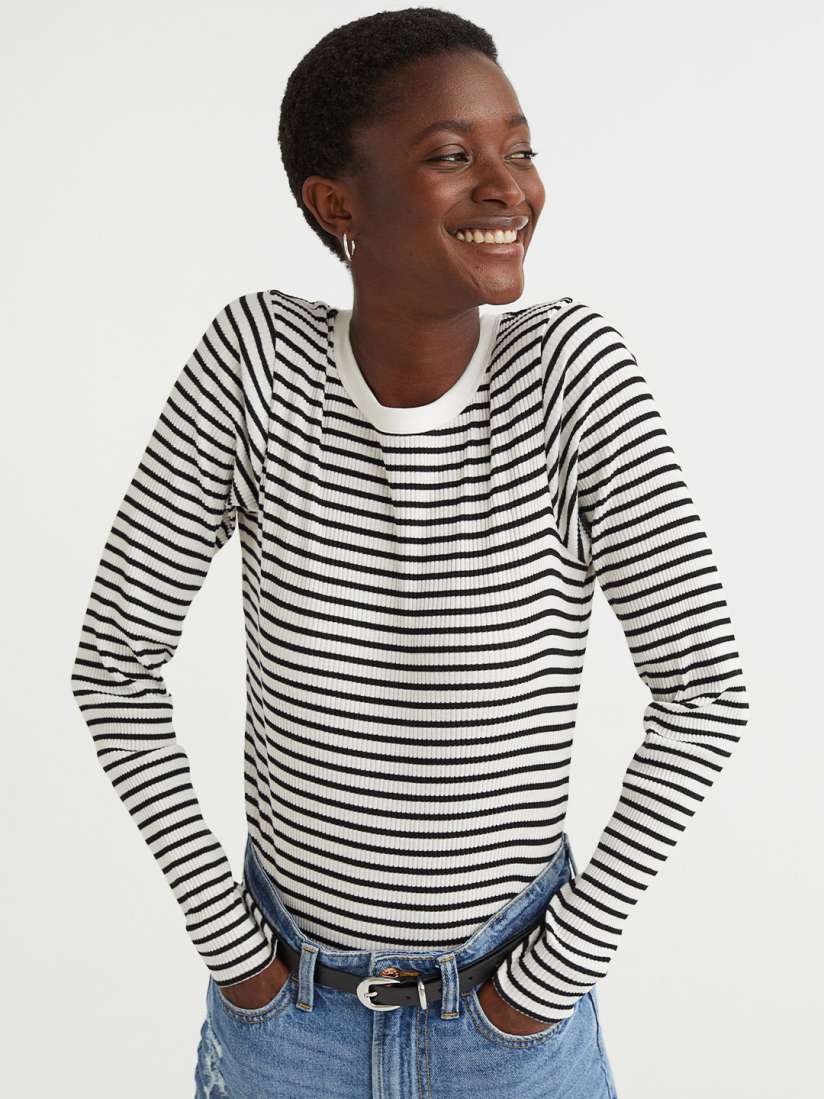 H & m women's long sleeve tops sales