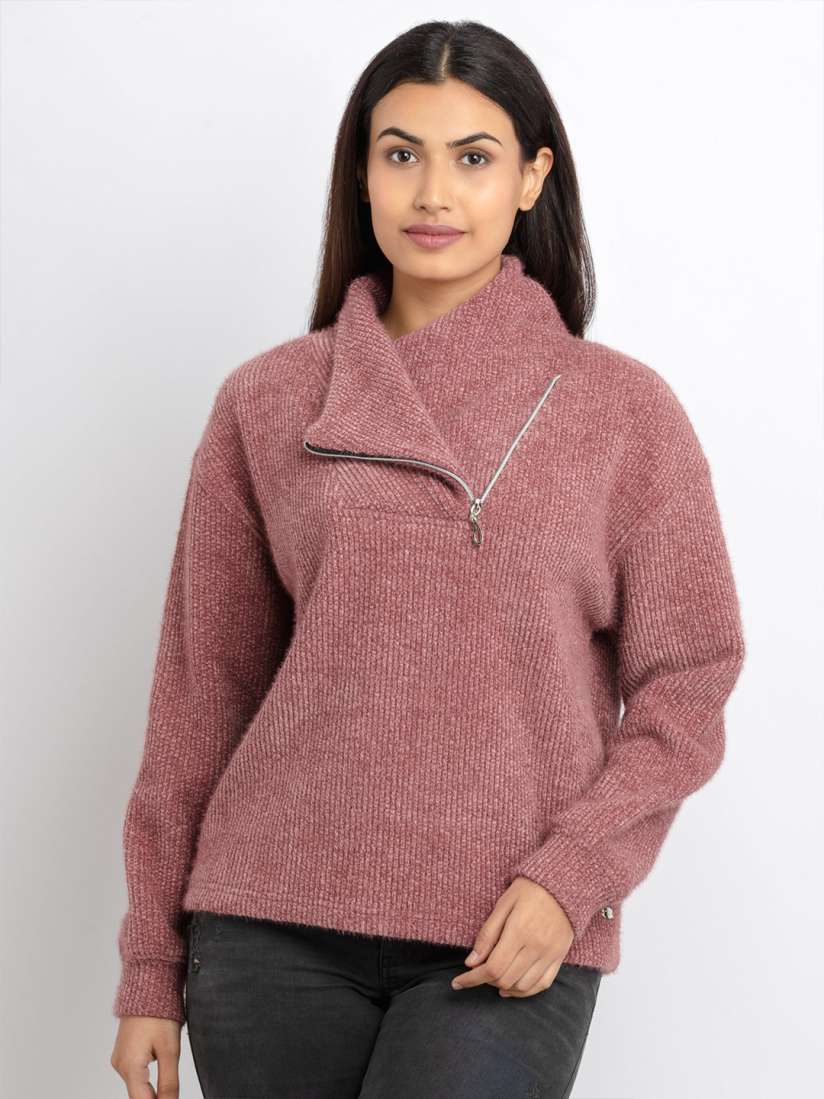 Women's high neck sweatshirts top
