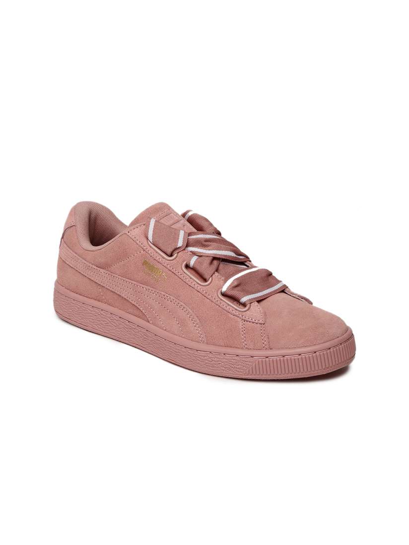 Puma pink satin shoes sale