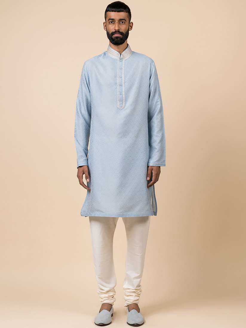 Buy Tasva Men Blue Kurta with Churidar Kurta Sets for Men 20420860 Myntra