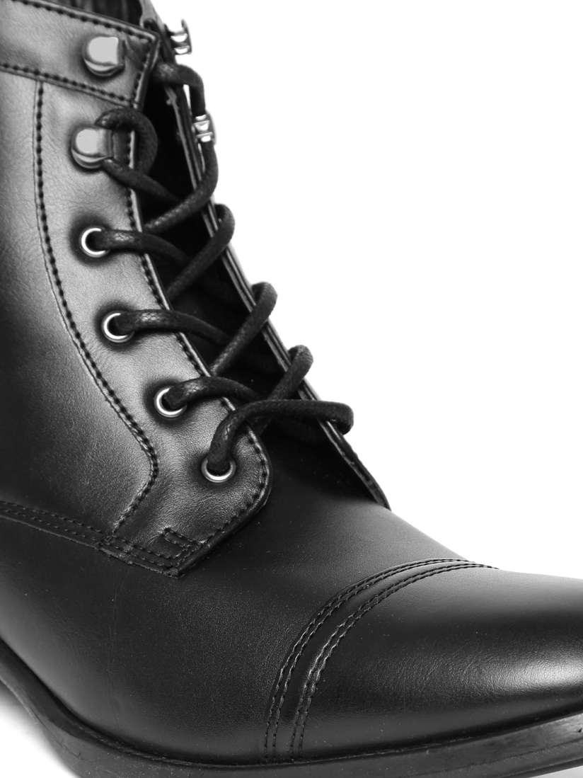 Buy Bond Street By Red Tape Men Black Solid High Top Boots Boots for Men 2042405 Myntra