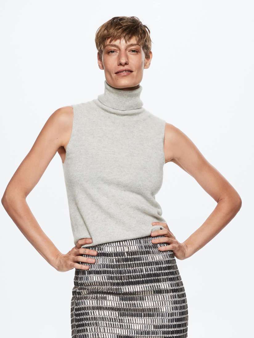 Mock neck cashmere sweater online