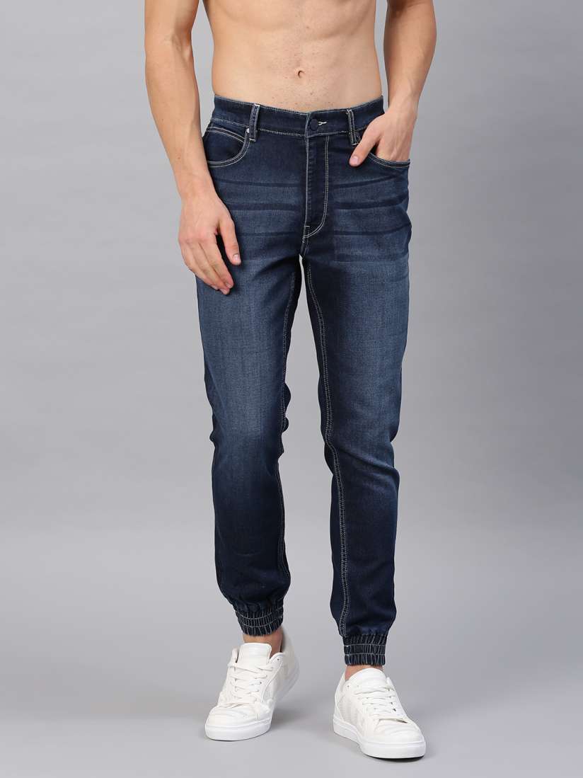 Buy HRX By Hrithik Roshan Men Blue Mid Rise Clean Look Stretchable Jogger Fit Jeans Jeans for Men 2042599 Myntra