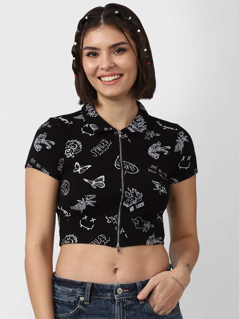 Crop Top Forever 21 Floral Shirt Buy FOREVER 21 Woman Floral Print