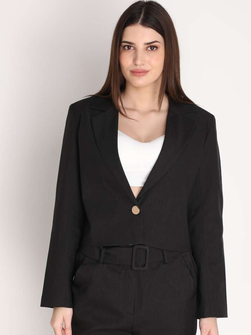 Womens blazer myntra hot sale