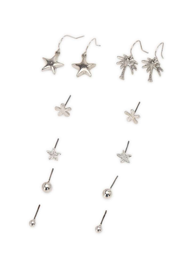 Myntra Black Dangle Earrings Forever 21 Buy FOREVER 21 Silver