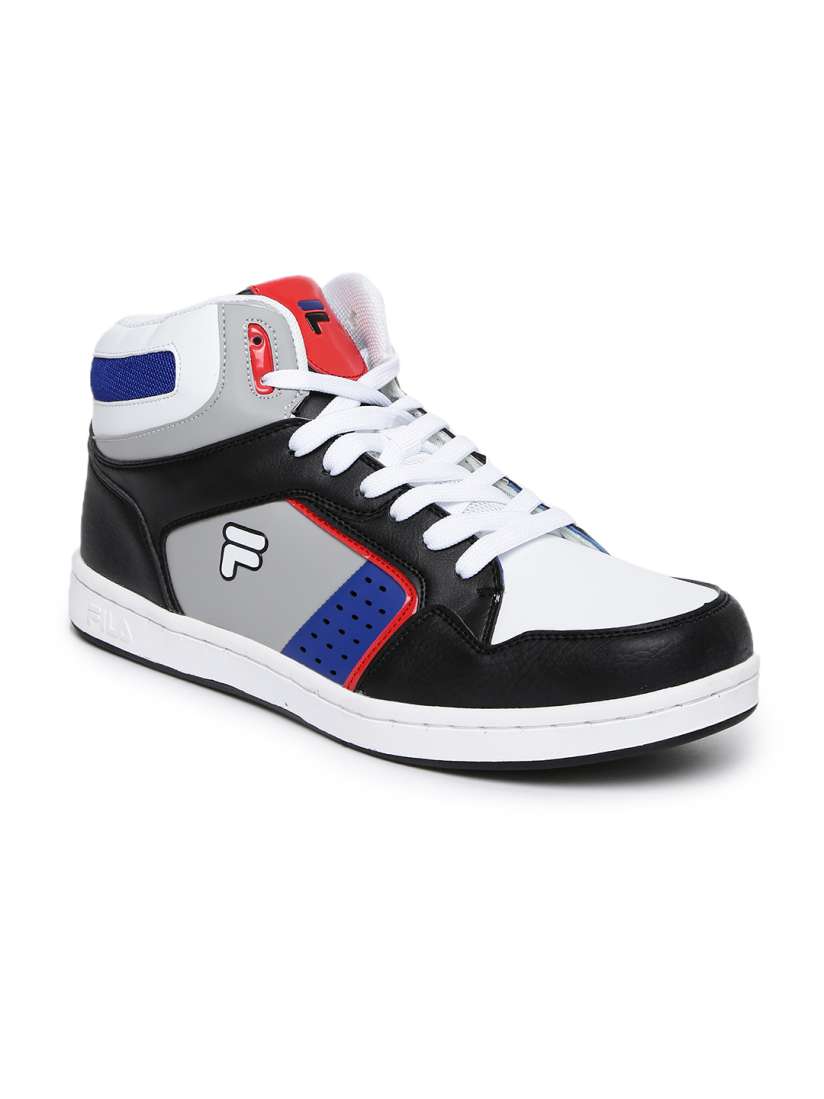 Buy FILA Men Black Grey Colourblocked Mesh Attavio High Top Sneakers Casual Shoes for Men 2043739 Myntra