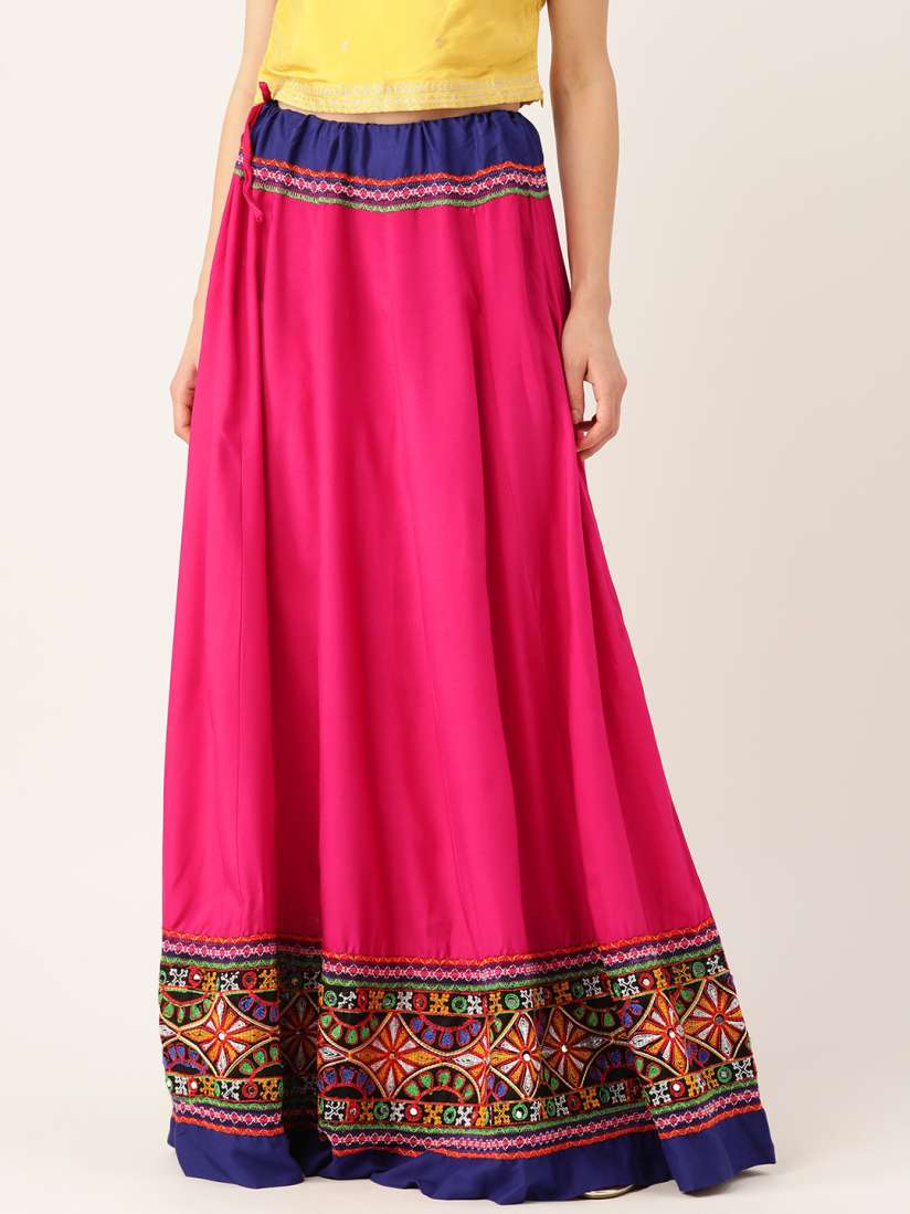Buy Vastraa Fusion Women Pink Embroidered Flared Maxi Skirt Skirts for Women 20437982 Myntra